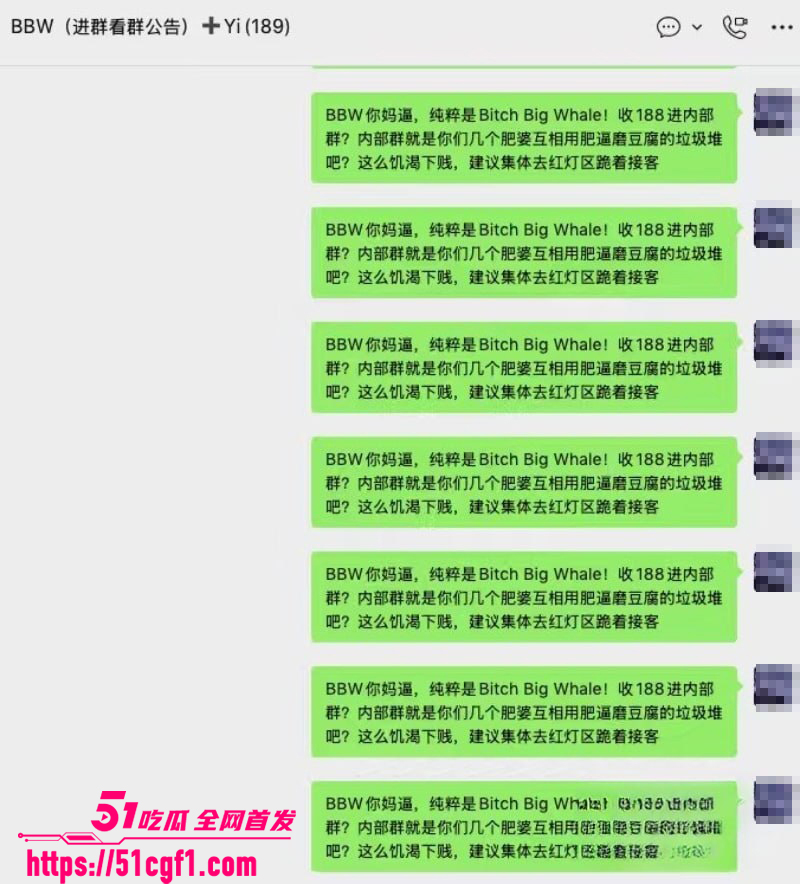 瓜友 归乡 杀入BBW付费微信群 怒喷门槛女和龟男 揭色诱坑钱内幕 曝自慰喷尿淫片