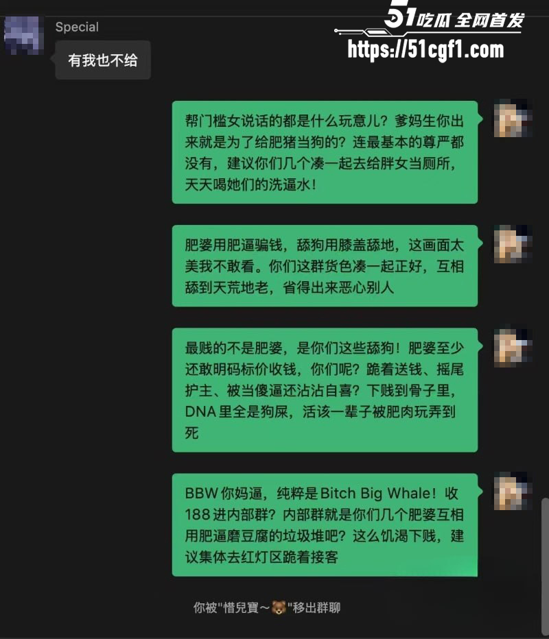 瓜友 归乡 杀入BBW付费微信群 怒喷门槛女和龟男 揭色诱坑钱内幕 曝自慰喷尿淫片