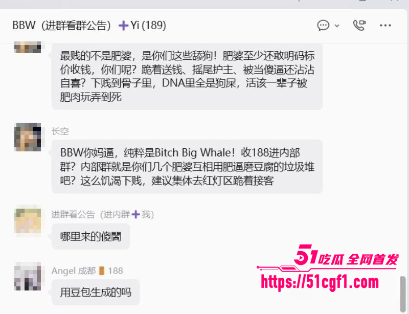 瓜友 归乡 杀入BBW付费微信群 怒喷门槛女和龟男 揭色诱坑钱内幕 曝自慰喷尿淫片